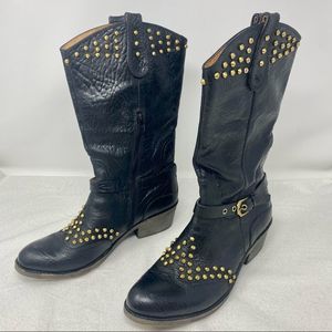 Naya Studded Leather Boots- Size 8.5